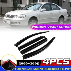 Windows Visor for Nissan Sunny Bluebird Sylphy SG Almera Sentra Pulsar 2000~2005 Awnings Rain Eyebrow Smoke Deflector Accessorie