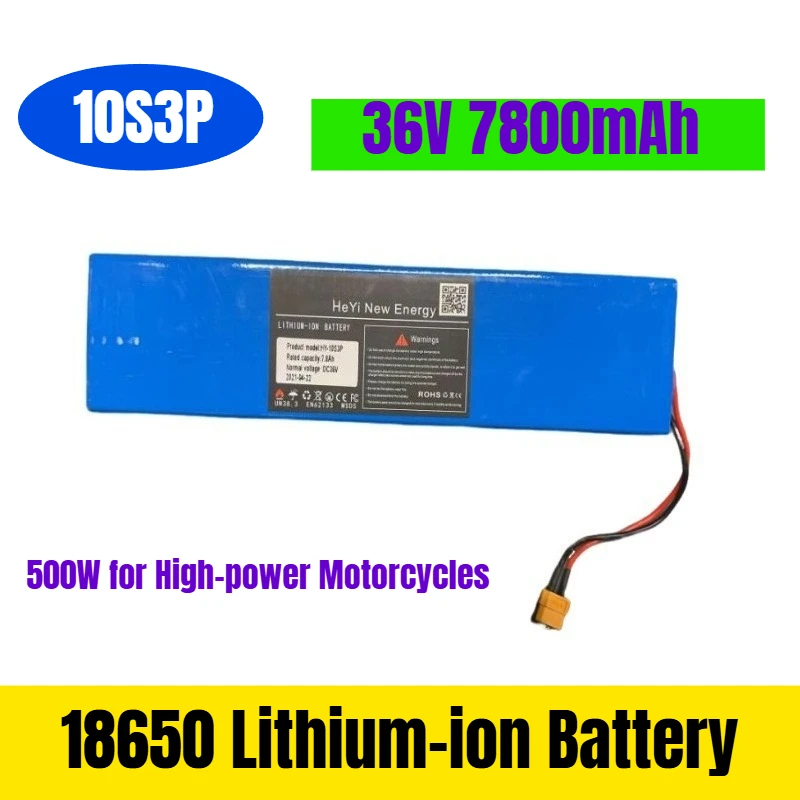 

10S3P 36V 7800mAh Battery Pack 18650 Lithium-ion Battery 500W for High-power Motorcycles