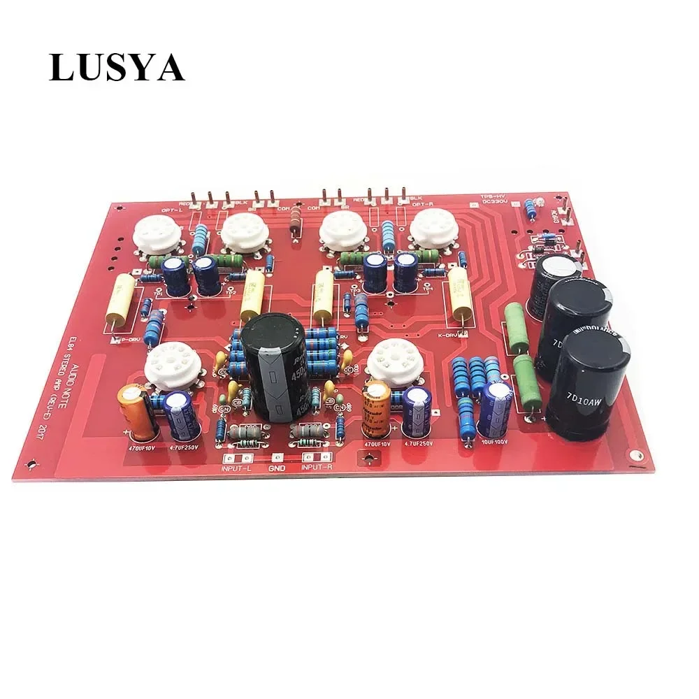 

Lusya Hi-End Stereo Push-Pull EL84 Vaccum Tube Amplifier PCB DIY Kit AUDIONOTE PP Circuit with capacitance D4-004