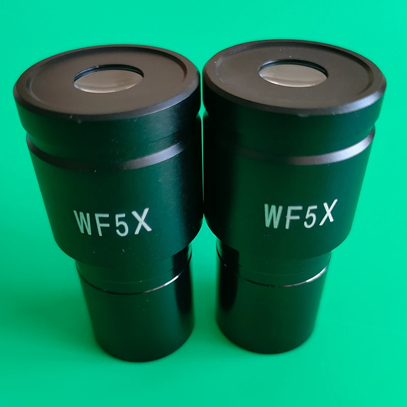 WF5X مجهر زاوية واسعة العدسة عدسة بصرية تصاعد حجم 23.2 مللي متر للمجهر البيولوجي 1 قطعة أو 2 قطعة