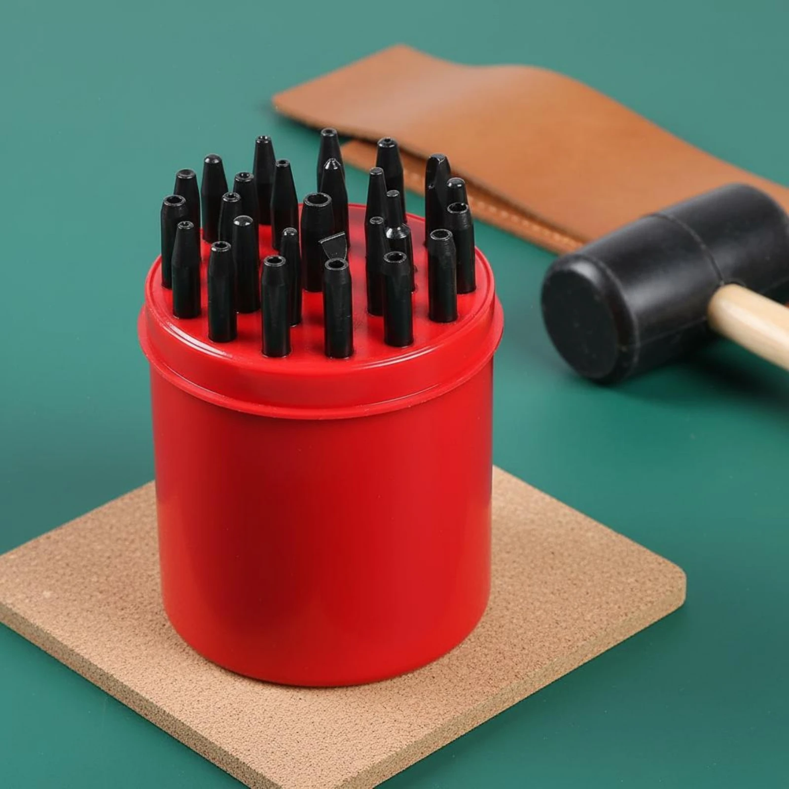 25 Pieces Watch Hand Presser Kit Alloy Steel Crafted Watch Repair Kit Strap Hole Perforator Tool Set Easy to Use Leather Puncher - view 5