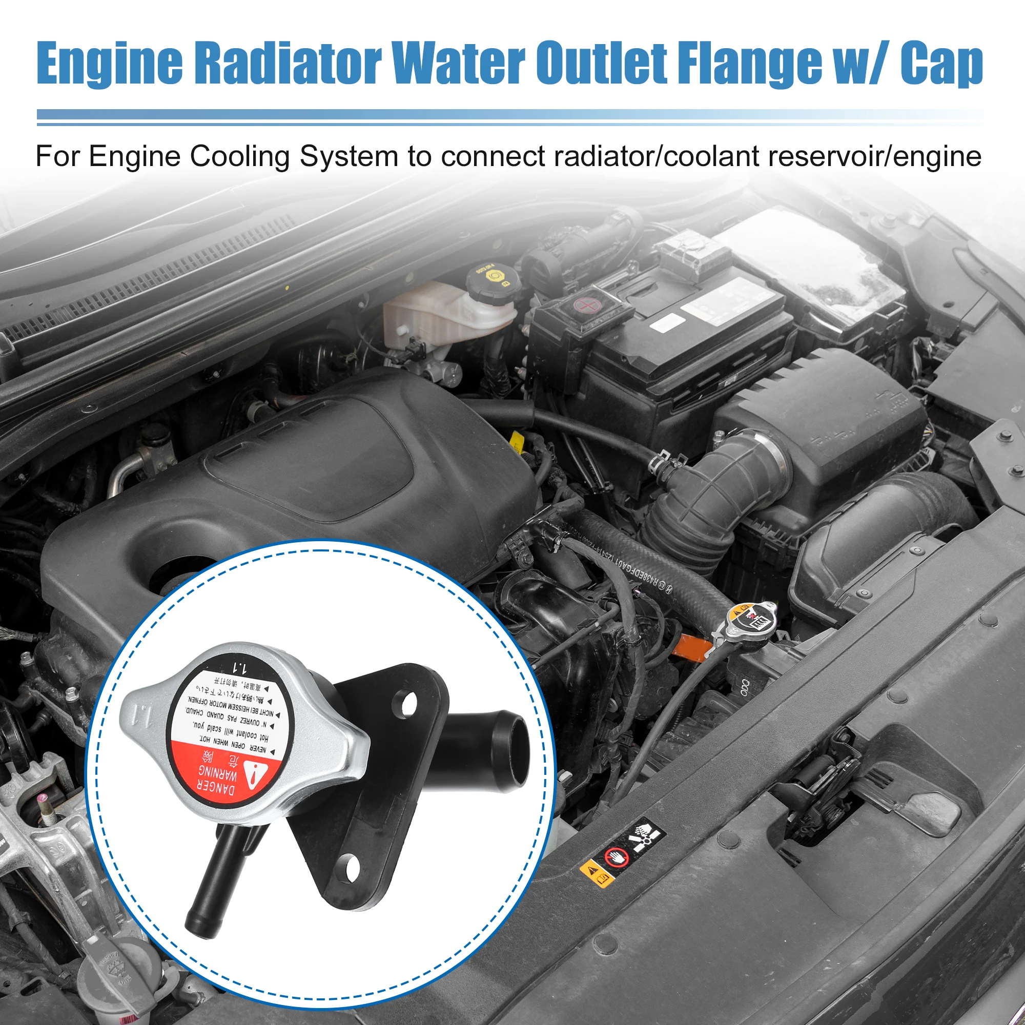 X Autohaux Auto Engine Radiator Coolant Filler Neck with Radiator Cap LFB71517YA for Mazda 5 2.3L L4 2006-2010 Car Accessories