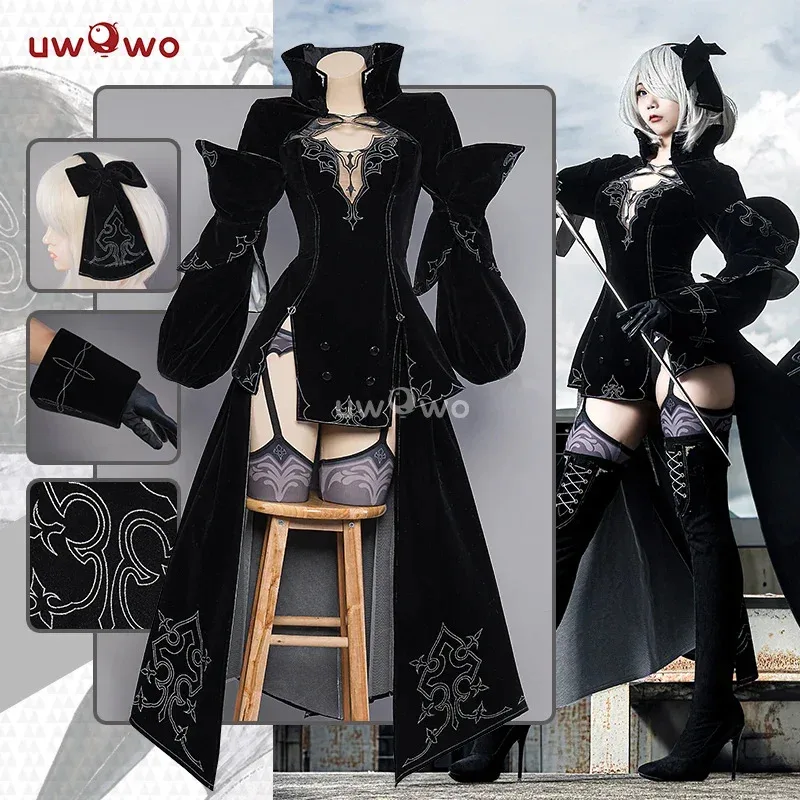 

IN STOCK UWOWO Nierr: Automataa 2B Reincarnationn Alternatee Battler Outfit Cosplay Costume Dress Halloween Costumes