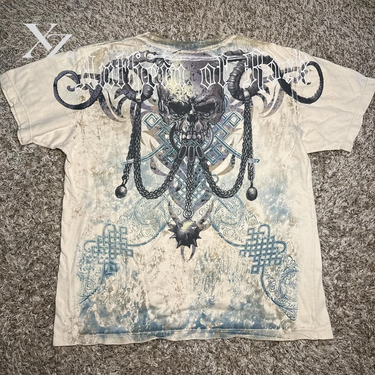 Y2K Cyberpunk Suffering Shirt Tan Gothic Skeleton Chain Sword T-Shirt Pickled Retro Futurism Dark Academic Oversize