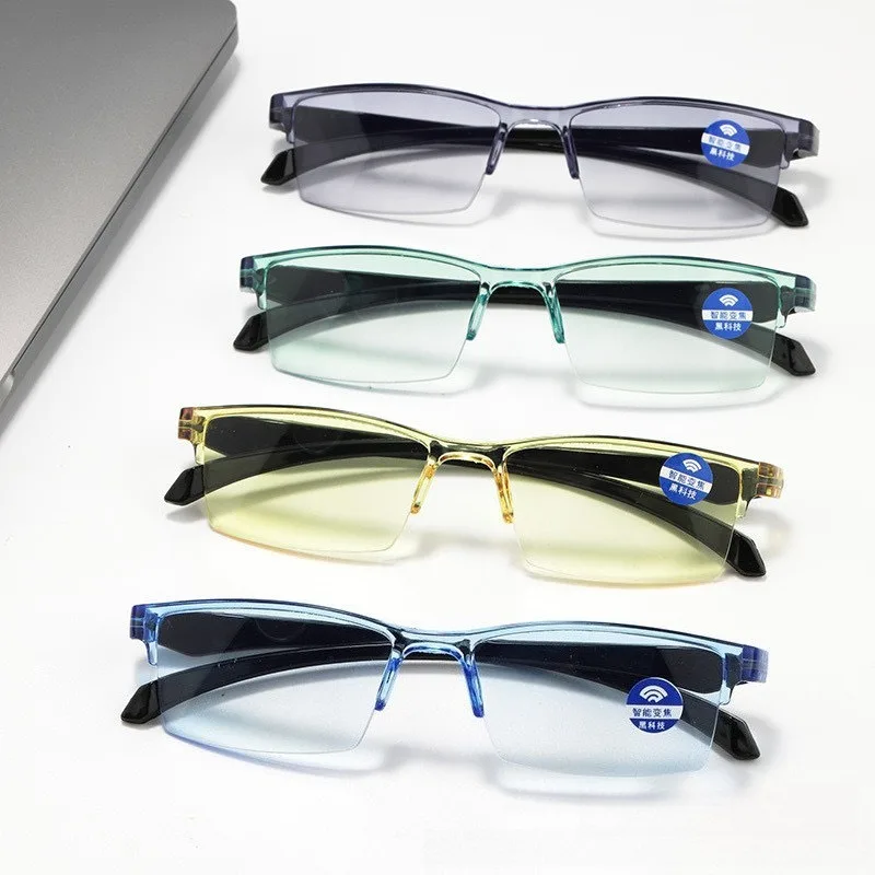 Smart Automatic Zoom Eyeglasses Ultralight Frame Anti-Blue Light Reading Glasses Men Women Optical Spectacle Computer Eyeglass