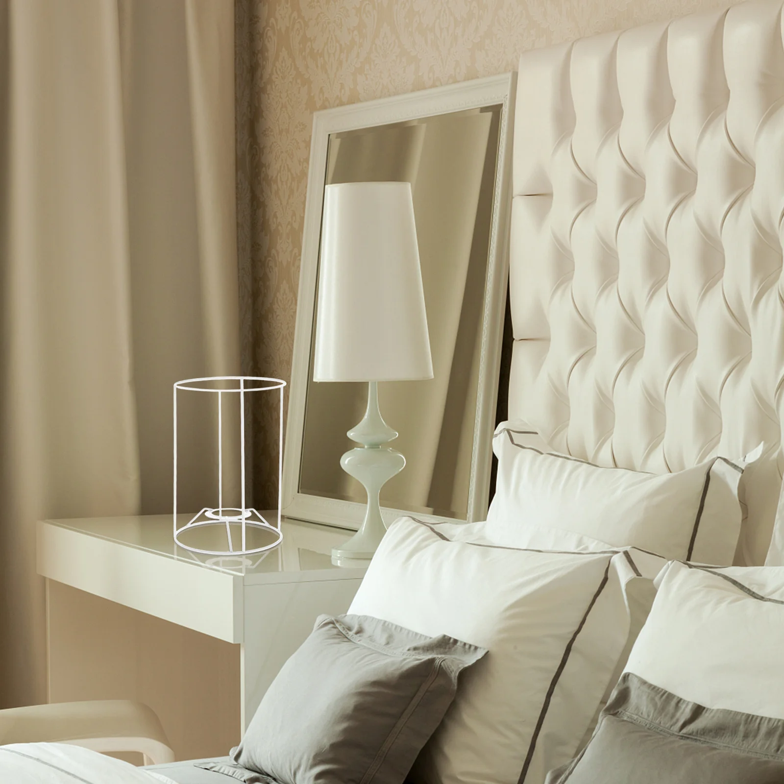 

Vintage Wire Lamp Shade Frame Iron Durable Cage Holder for DIY Table Lamp Light Bulb Guard Bulb Cage Iron Lampshade