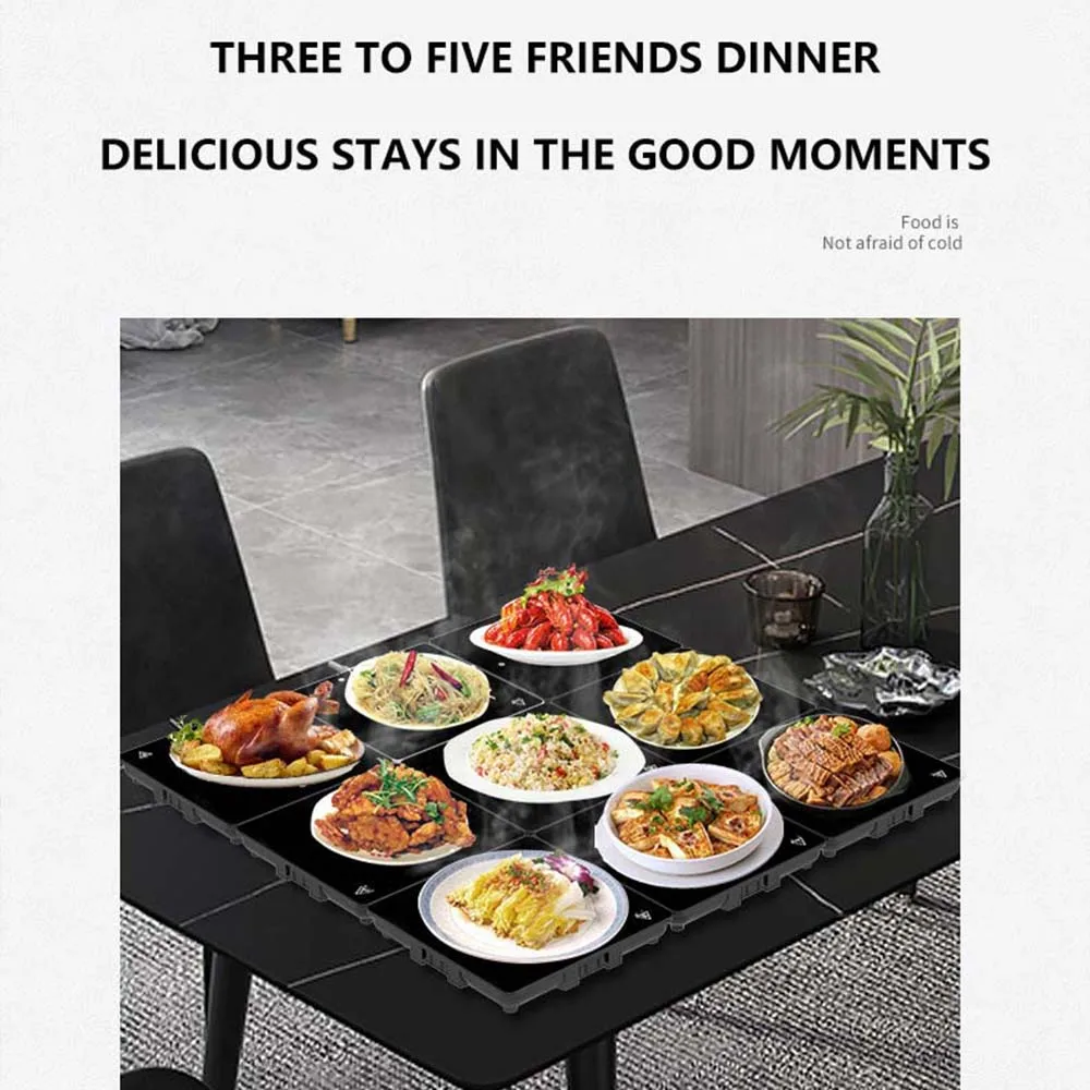 Подогреватель еды, бытовая нагревательная пластина для посуды, многофункциональная изоляционная пластина, складная машина для сращивания