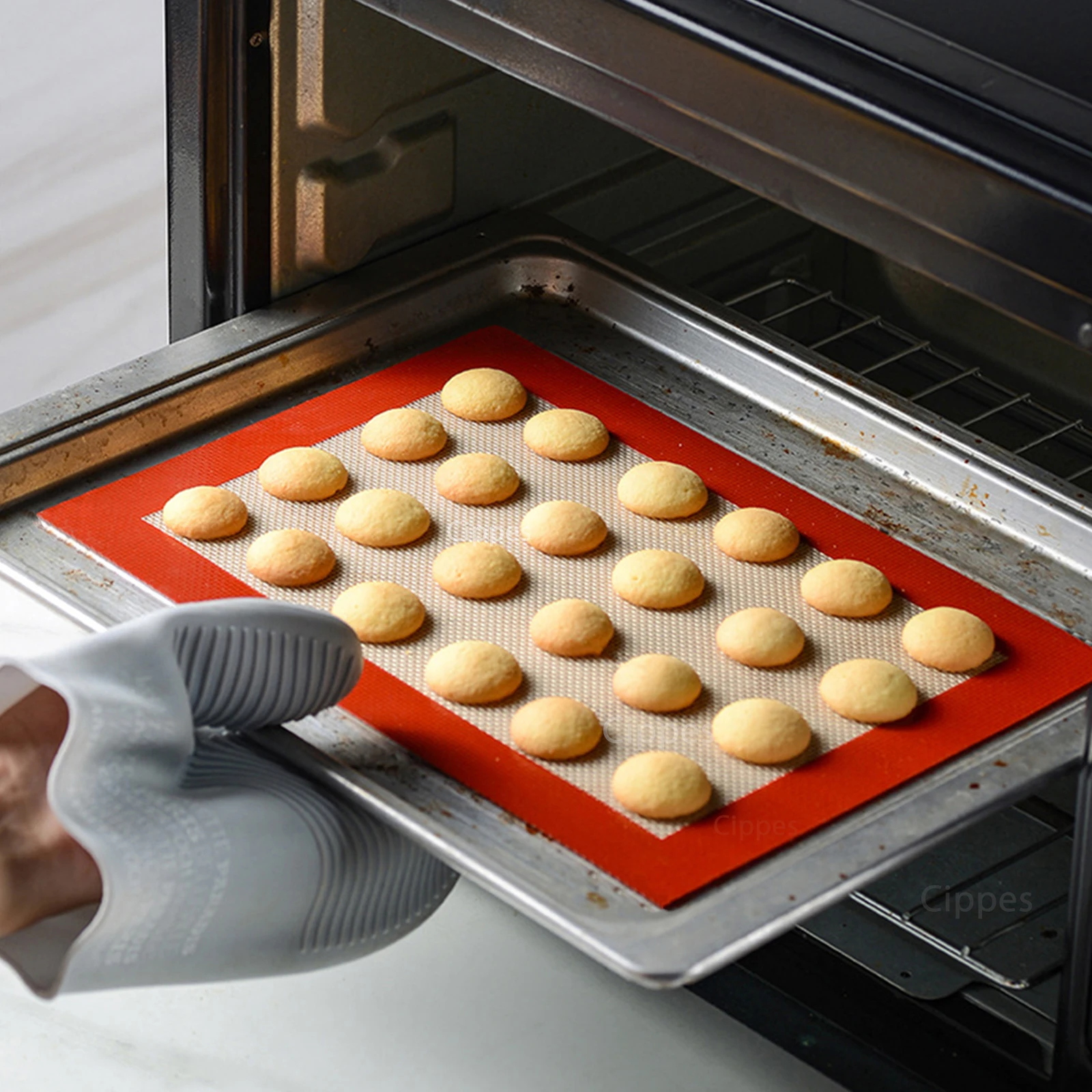 2PCS Silicone Baking Mats for Oven, Reusable, Non Stick & Heat Resistant Bakeware Sheets, for Cookie, Macaron, Bread, Pastry Mat