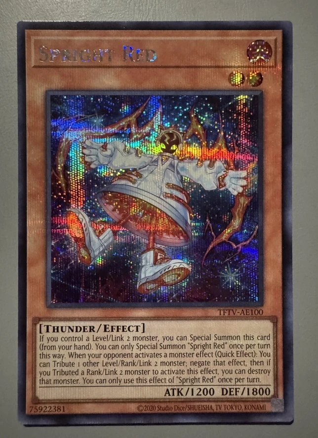 遊戯王-コナミ-デュエルモンスターズ-tftv-ae100-スプライトレッド-シークレットレア-アジア英語版コレクション-ミントカード