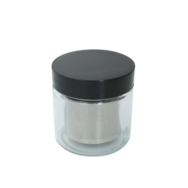 Diamond Washing Cup Cleaning Glass Jar Bottle with Metal Sieve Cleaner