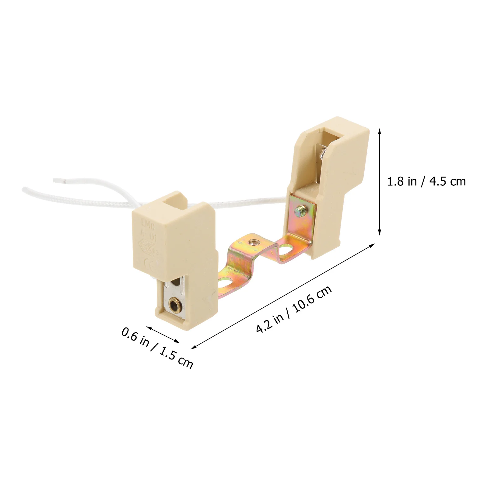 

3Pcs Ceramic Double Ended Lamp Holder 78Mm Light Socket Replacement for Halogen Floodlight Outdoor Lighting DIY