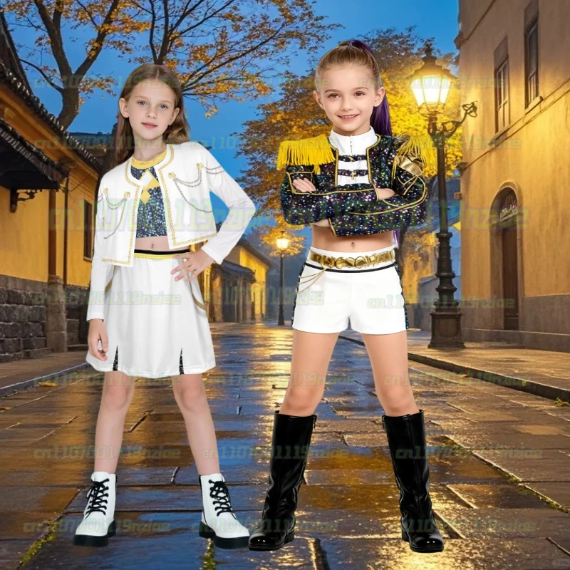 أنيمي K-Pop شيطان الصيادين زوي رومي ميرا زي فستان بتصميم حالم تأثيري الظاهري المعبود فيلم تأثيري ل المعبود لعب الأدوار فستان الزي