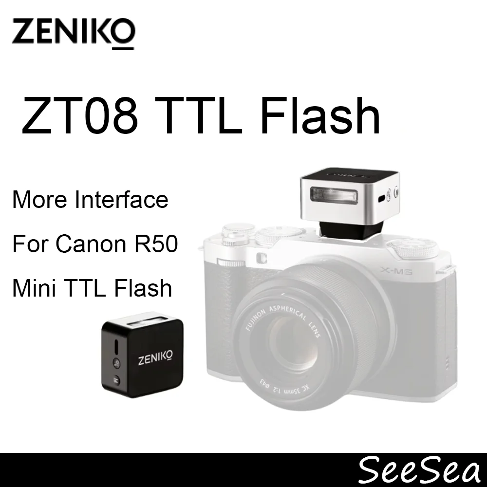 Flash TTL ZENIKO ZT08 para Cámaras Réflex y sin Espejo, Luz de Relleno Nocturna para Retratos