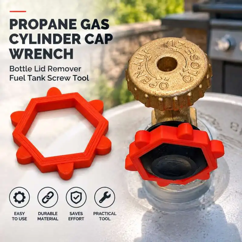 Propane Gas Cylinder Cap Wrench Bottle Lid Remover Fuel Tank Screw Tool Gas Bottle Opening Accessory
