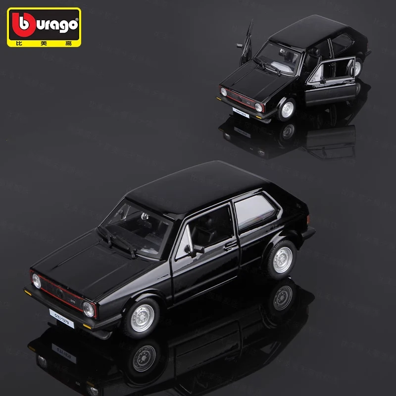 1:24 Bburago vintage car Golf 1979 MKI High precision die casting alloy car model collection decoration Birthday gift