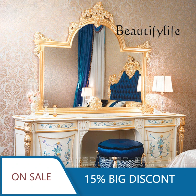 

Элитный французский комод из массива дерева, европейский роскошный туалетный столик для спальни, домашний туалетный столик X