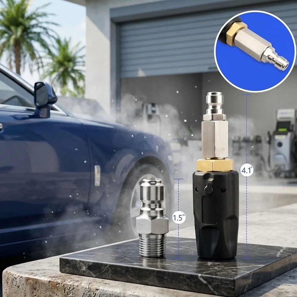 Adjustable Fan Nozzle for Downstream Injection on Pressure Washers with 0-60 Degree Spray Control and 3-7 GPM Delivery