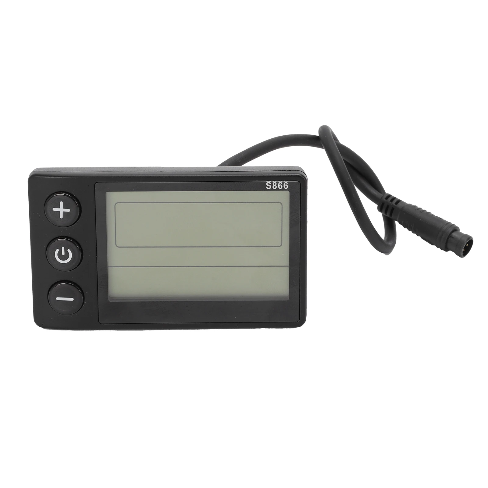 LCD-displaymeter voor elektrische fietsen S866 ABS, bedieningspaneel voor elektrische fietsen met 6-pins waterdichte connector voor scooter-modificatie.