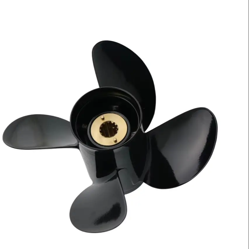 Captain Aluminum Propeller 4 Blades Pitch 11-15 Fit Mercury Outboard Engine 25HP 35HP 40HP 50HP 55HP 60HP 70HP 13 Spline RH