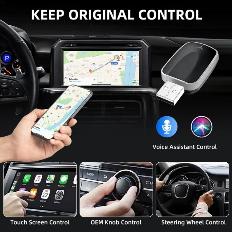 1 st M17 Auto-Machine Interconnectie Box Draagbare Android Auto carplay Module 2 in 1 Draadloze carplay Adapter Converter