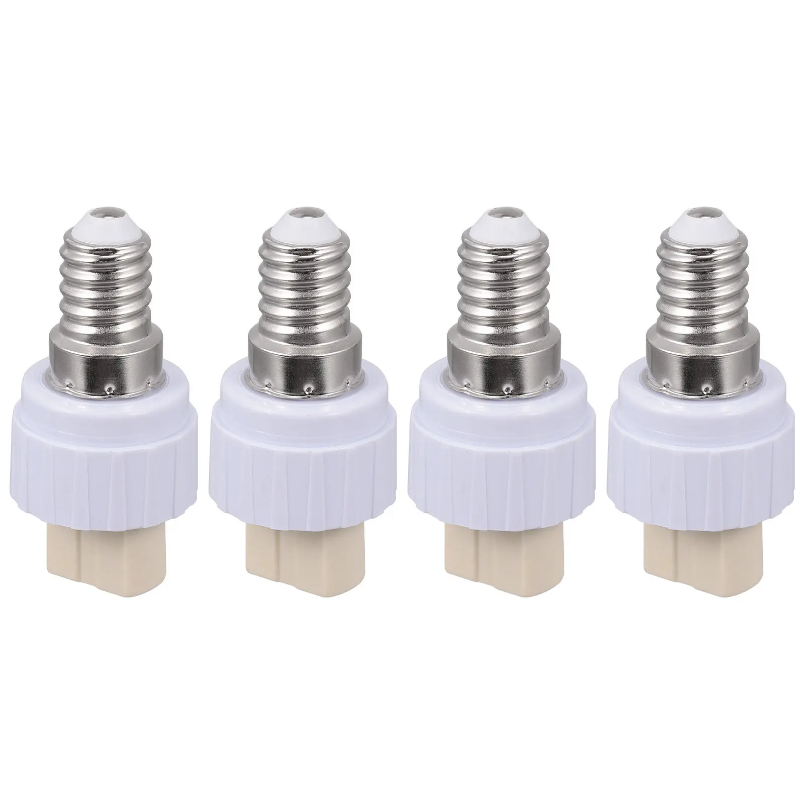 4Pcs E14 to G9 Lamp Socket Converter Bulb Base Adapter High Quality Light Holder Change Plug for Standard Screw Bayonet Fitting