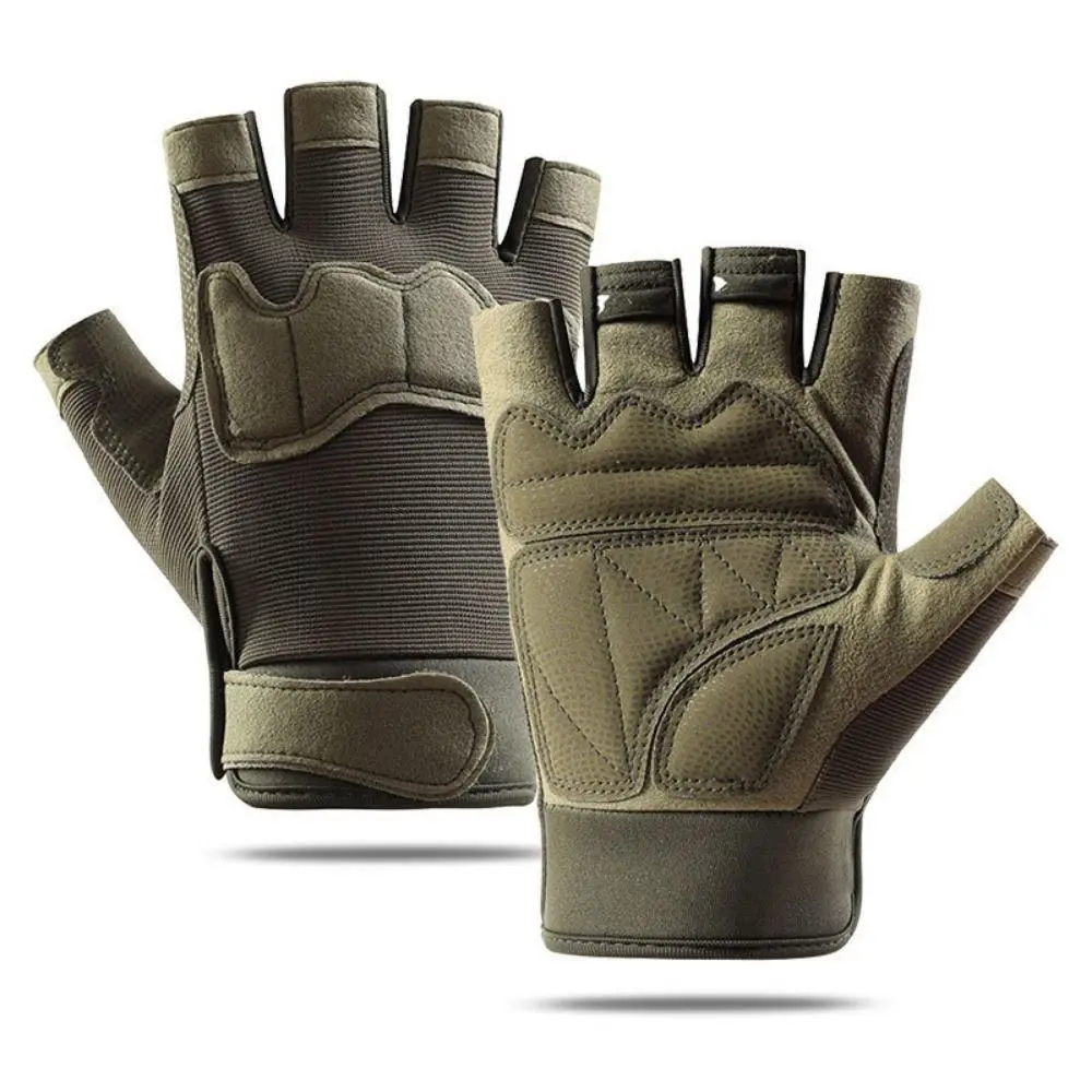 Retro Wear-Resistant Motorcycle Gloves Anti-Slip Vintage Racing Gloves Goatskin Leather Fingerless Half Finger Gloves Women Men view 5