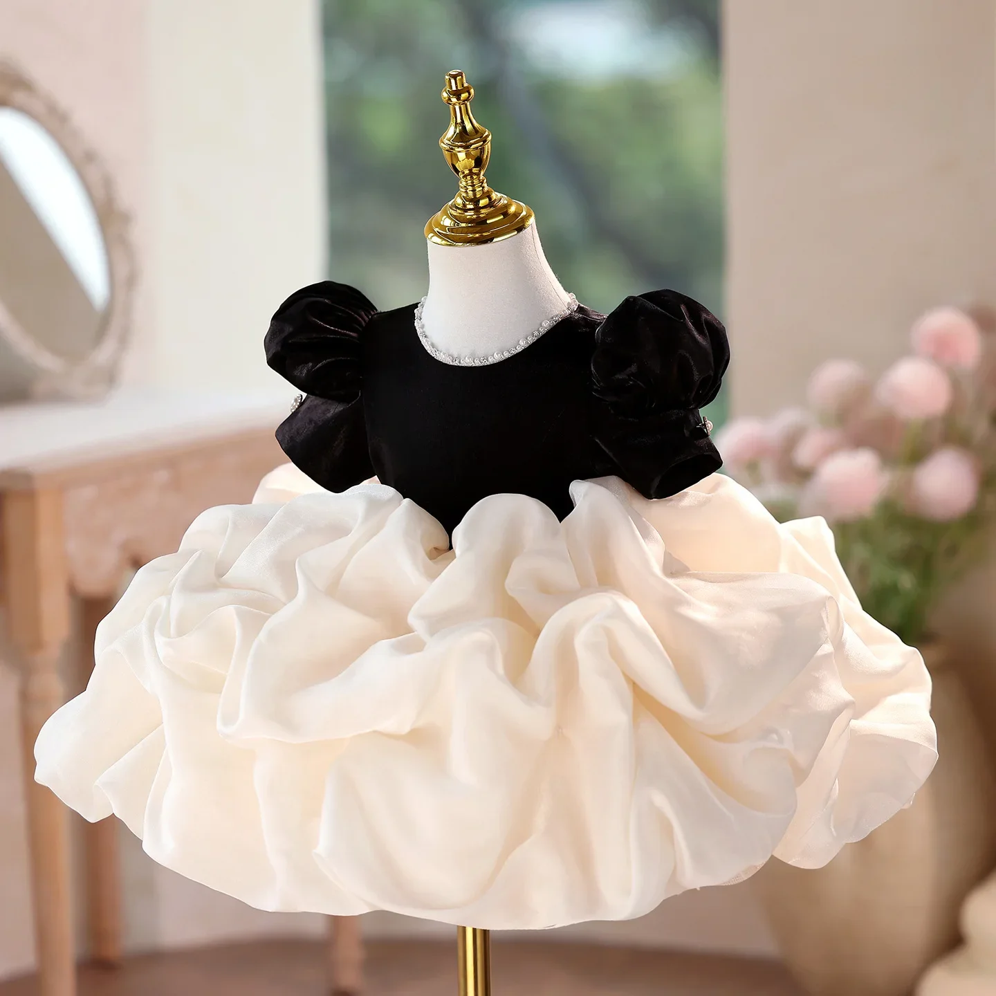 Children Fashion Host Piano Performances Dress y1639 New Girls Light Luxury Birthday Baptism Princess Ball Gown