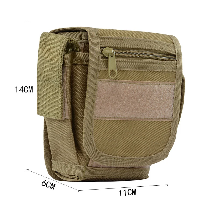 EDC Molle Tactical Pouch Outdoor Tool Kit Hiking Cycling Belt Waist Bag Hunting Miscellaneous Bag With Personality PVC Patches view 4