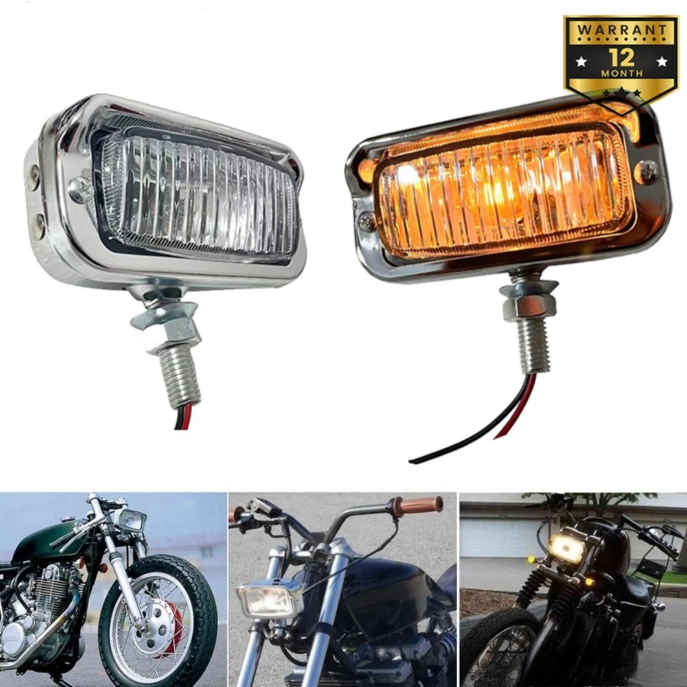 Motorcycle Square Headlight Classic Retro Headlight Rectangular Lamp For Honda Harley Chopper Cafe Racer Dyna Sportster Suzuki