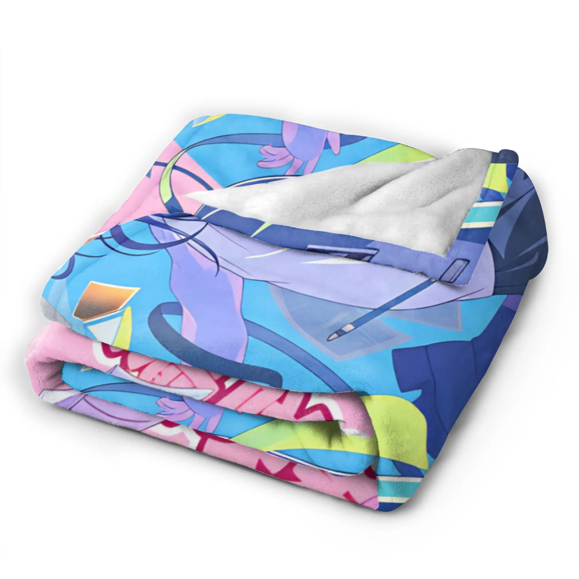 Project Sekais Warm Soft Blanket  Child Plush Throw Blanket Novelty Living Room Flannel Bedspread Sofa Bed Cover