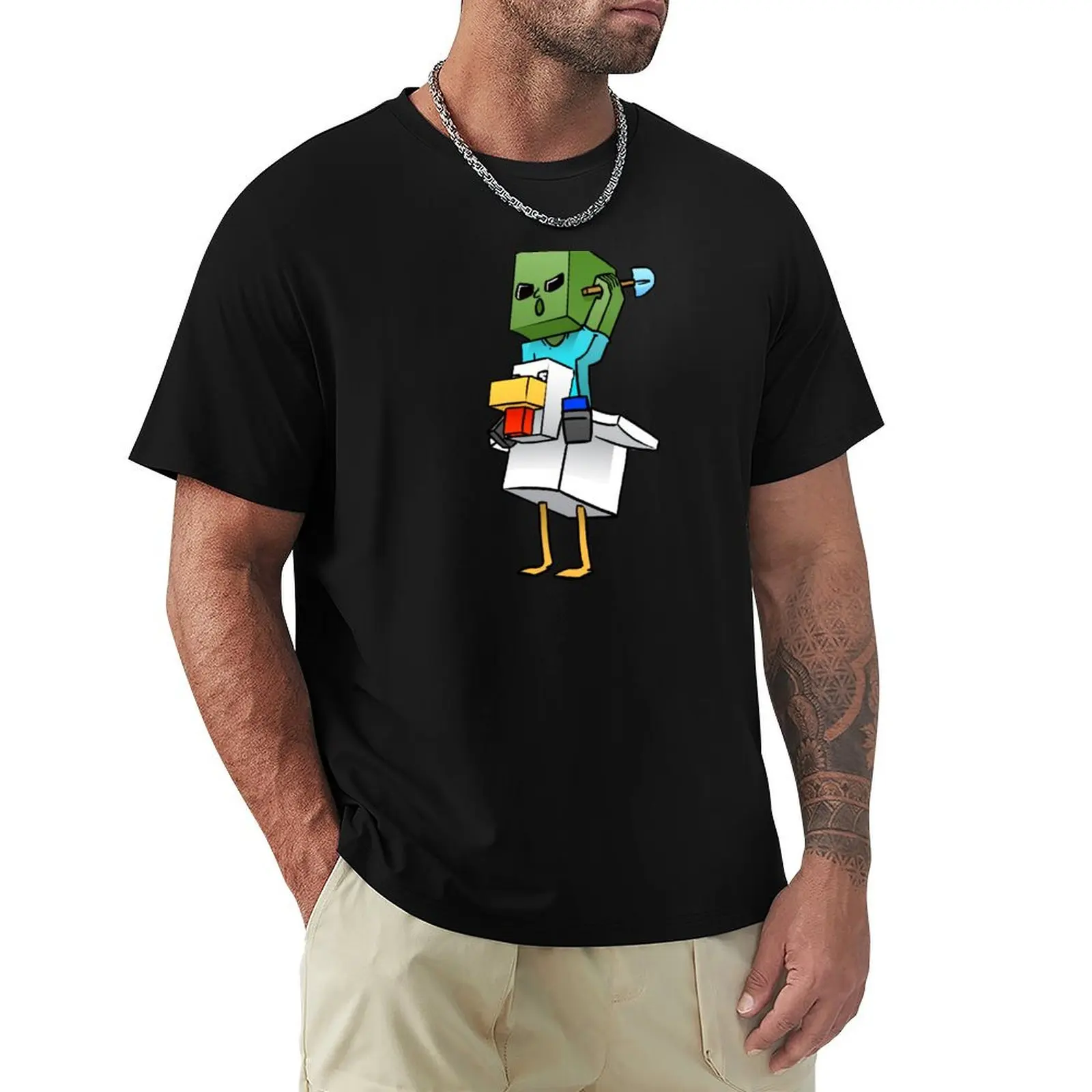 

Chicken Jockey T-Shirt graphic tee shirt cute tops blacks Funny t-shirt fitted t shirts for men