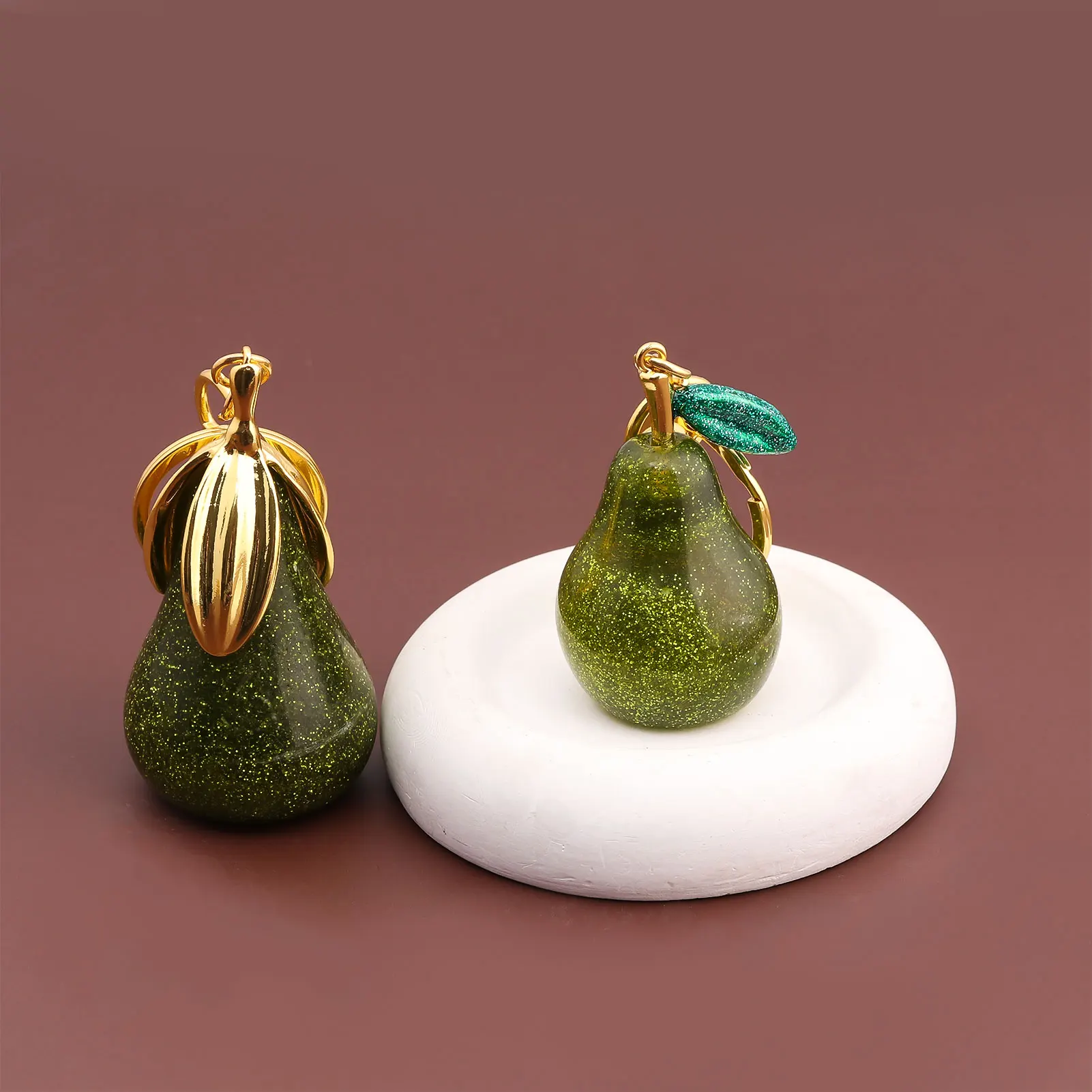 2025 جديد رائع كريستال الأخضر الكمثرى قلادة المفاتيح لمدرب Goyard حقيبة يد حقيبة كتف لتقوم بها بنفسك حقيبة إكسسوارات جذابة #4