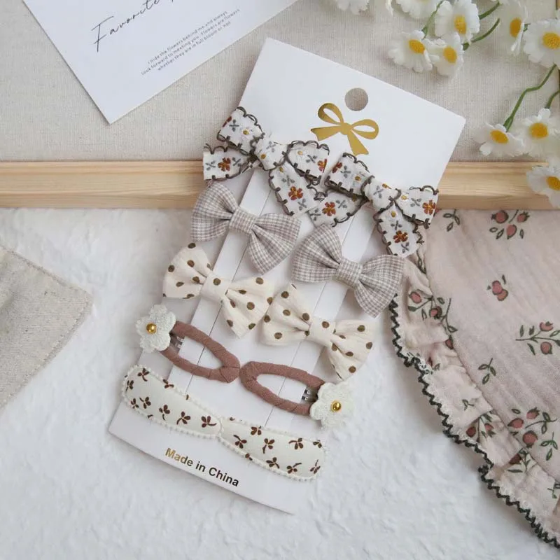 

10Pcs/Set Girls Baby Hairpins Child Sweet Cute Bow Hair Pin Infants Bangs Side Clips Trendy headwear Children Hair Accessories
