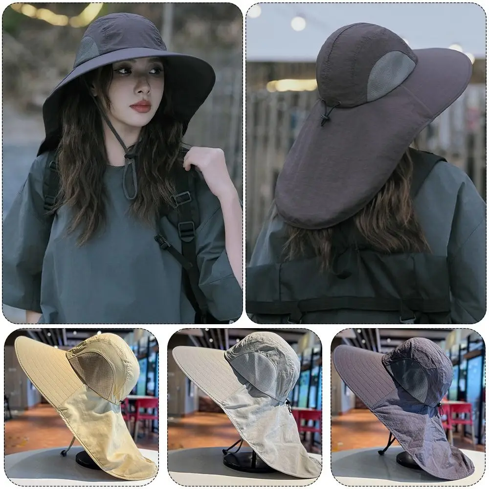 

Кепка для отдыха, рыбацкая шляпа, большие карнизы, устойчивая к ультрафиолетовому излучению, солнцезащитная шляпа, солнцезащитный крем, закрывающая лицо, защита шеи, солнцезащитная шляпа для велоспорта