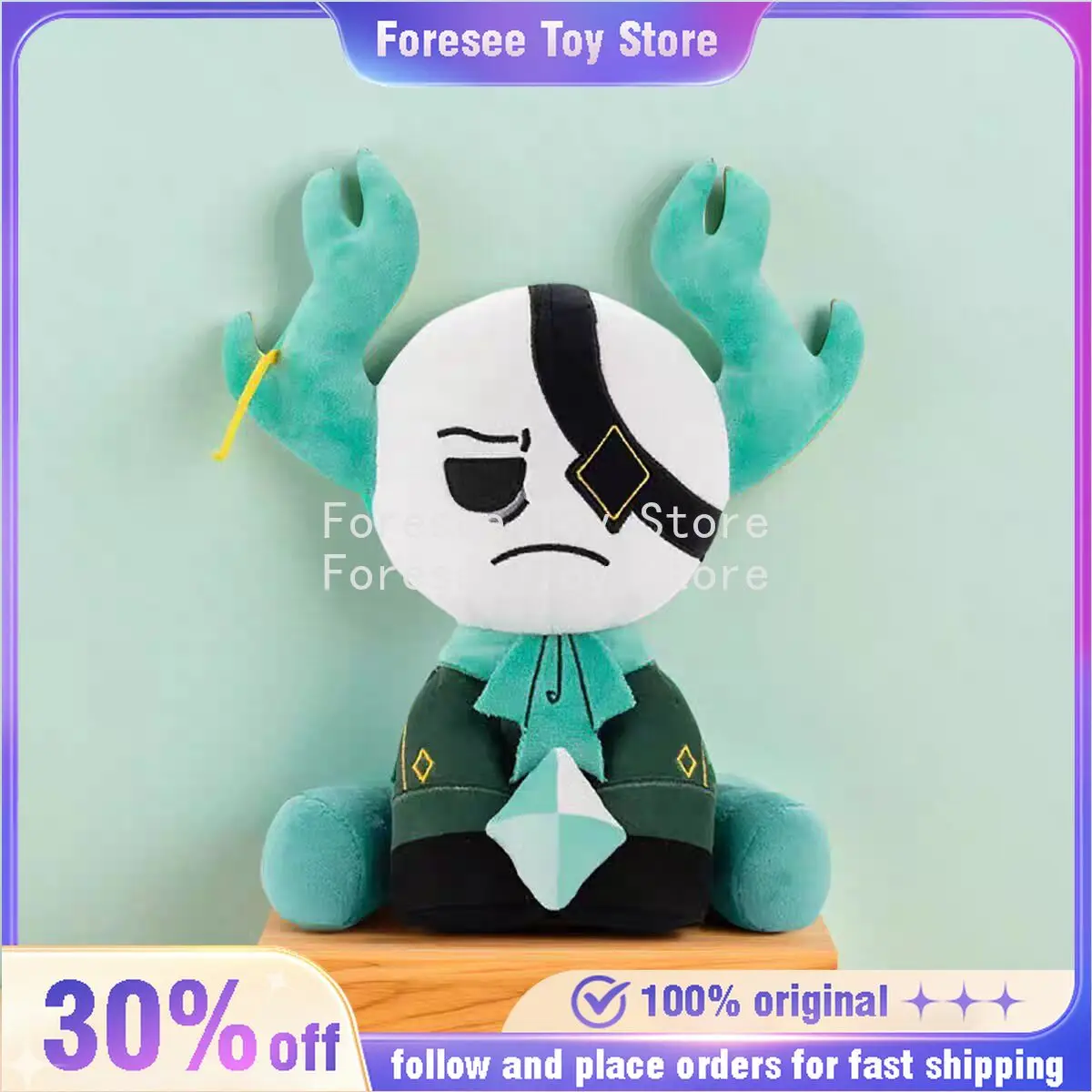 

Плюшевая игрушка 22 см: Синий буйвол (антилопа) с рогами, плюшевая кукла из ПП хлопка, милый подарок для детей