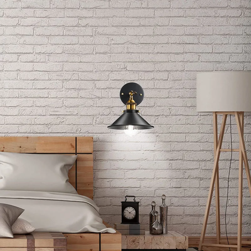 Vintage Wall Lamp E27 Base Industrial Wall Sconces AC90-260V Wall Light for Indoor Lighting Adjustable Retro Loft bedroom light