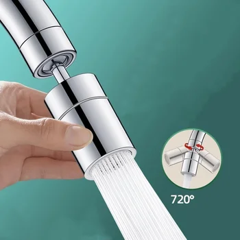 Nieuwe 2-modus keukenkraan sproeikopfilter verstelbaar 360 °   Rotary Splashback Tap Nozzle Bubbler Aanrecht Kraan Beluchter