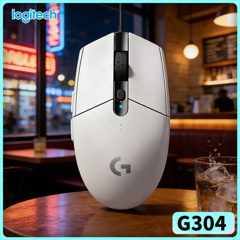 Logitech G304 Wireless Gaming Mouse LIGHTSPEED Tech 12000 DPI HERO Sensor 1ms Response 9-Month Battery E-Sports Quiet Users