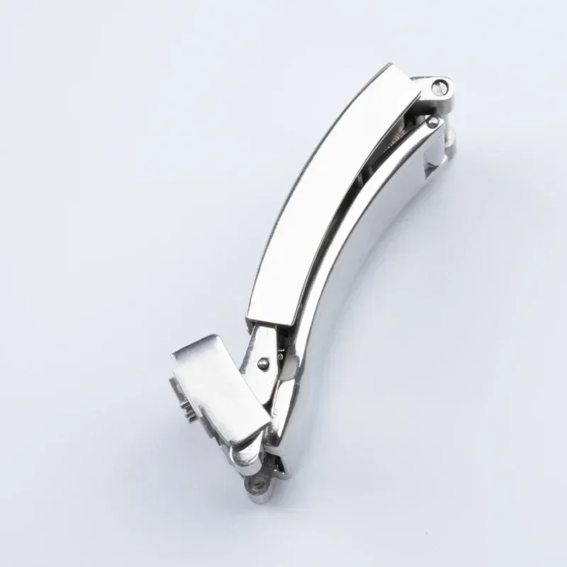 316L 17x9 مللي متر الفولاذ المقاوم للصدأ الإنزلاق المنزلق قفل للطي مشبك ل رولكس جديد الغواصة المطاط الأساور الجلدية نشر المشبك