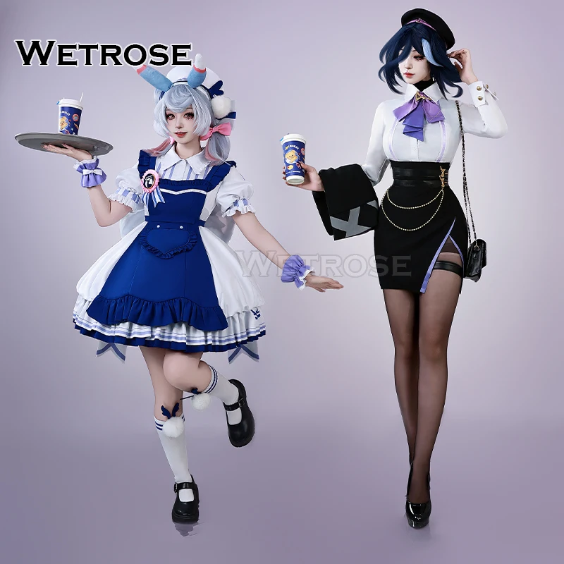 【Wetrose】In Stock Sigewinne Clorinde Collab Fanart Doujin Cosplay Costume Genshin Impact Full Set Wig Halloween Xmas