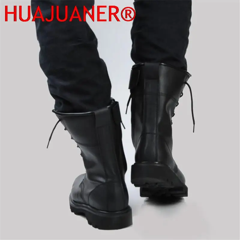 Mens Boots Steel Toe Outdoor Man Snow Ankle Boots Sheep Fur Work Safety Shoes Hunting Hiking Male Army Tactical Combat Boots