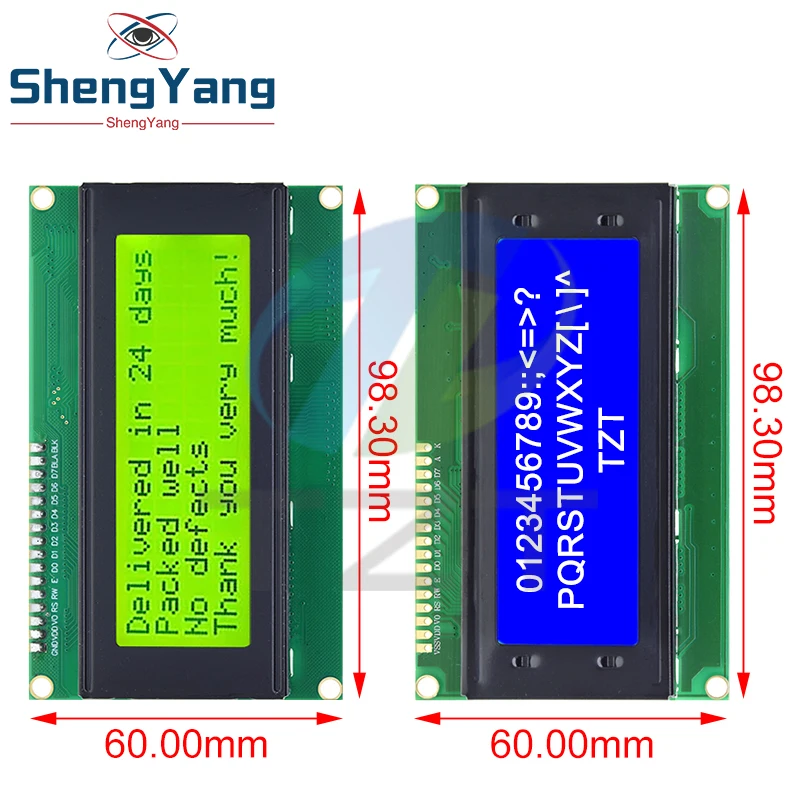 TZT IIC/I2C/TWI 2004 Serial Blue Green Backlight LCD Module for Arduino UNO R3 MEGA2560 20 X 4 LCD2004