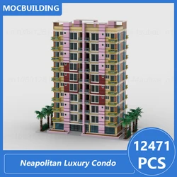 Neapolitan Luxury Condo Model Moc Building Blocks Diy Assemble Bricks City Architecture Educational Collect Toys Gifts 12471PCS