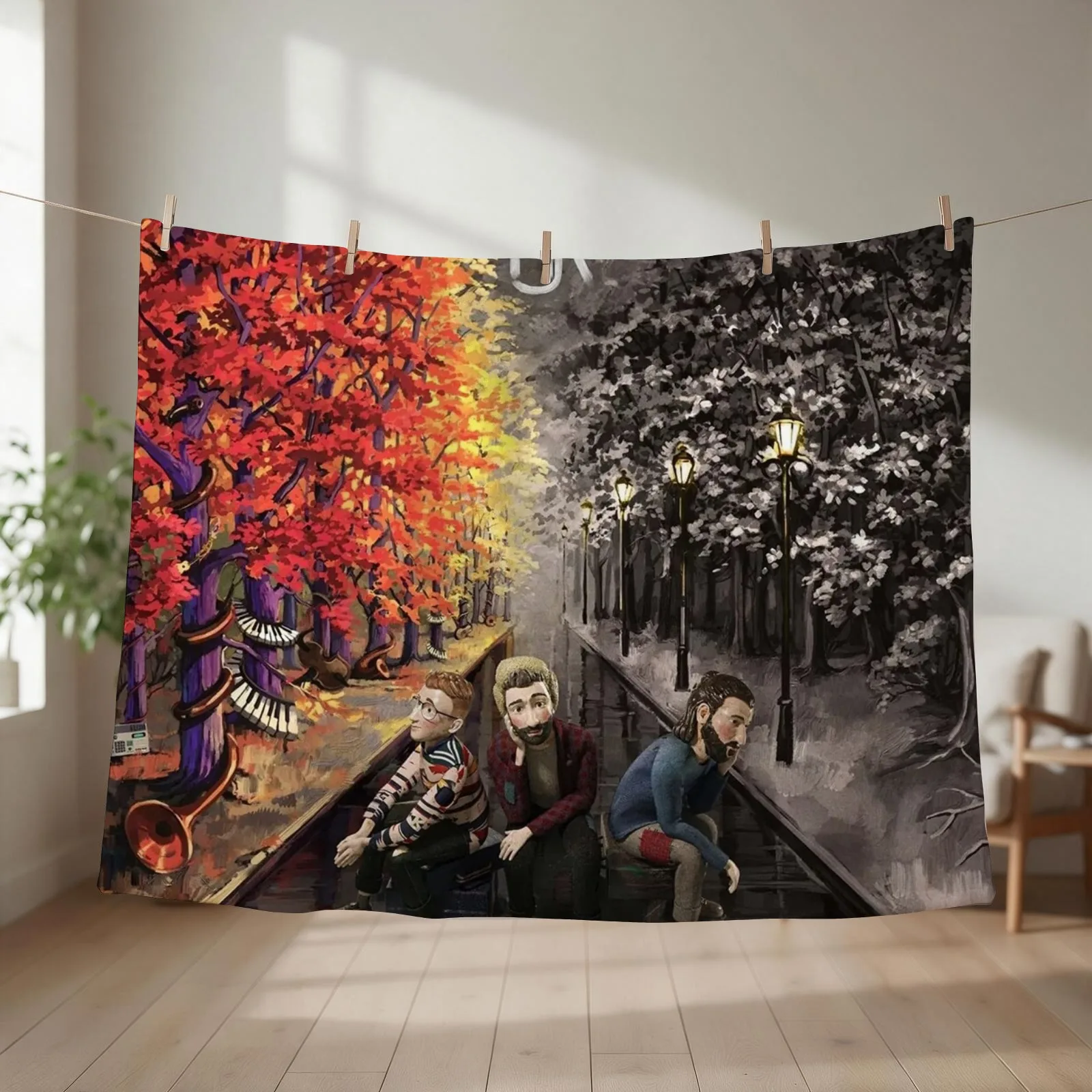 Ok Orchestra Throw Blanket couch cozy soft plush fuzzy picnic outdoor blanket