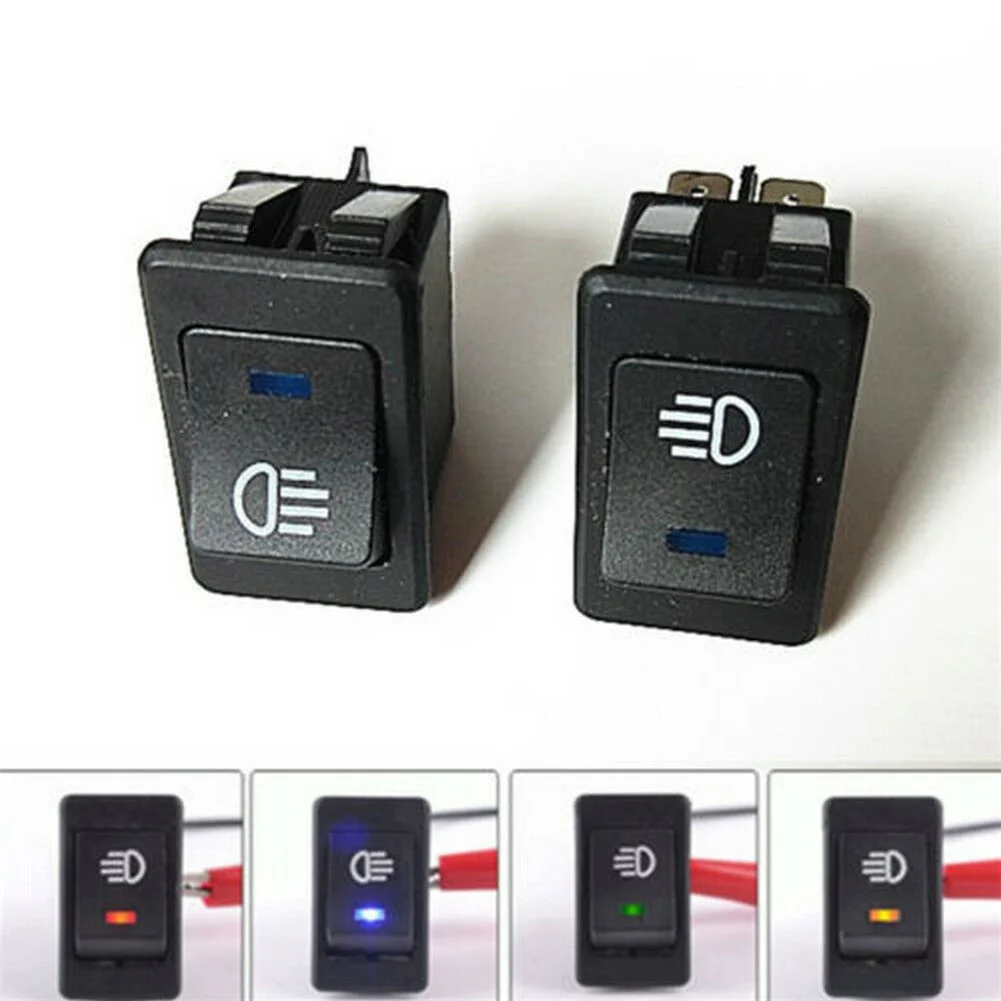 Car LED On/Off Indicator Rocker Toggle Switch Driving Fog-Lamp Work Light Bar 38.5*21*22.5mm