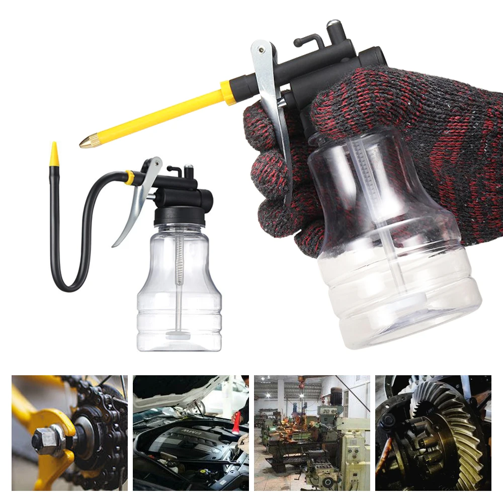 

250ml transparent high-pressure Oil Cans Oiler Grease Guns butter hose manual high-pressure pump oiler grease gun