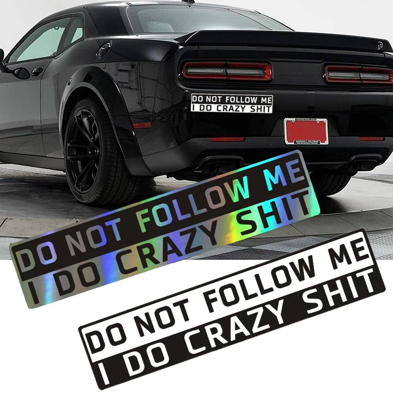 Car Sticker Funny Do not follow me 3D Car Sticker and Decal Reflective Car Decal Wholesale Car Styling Accessories
