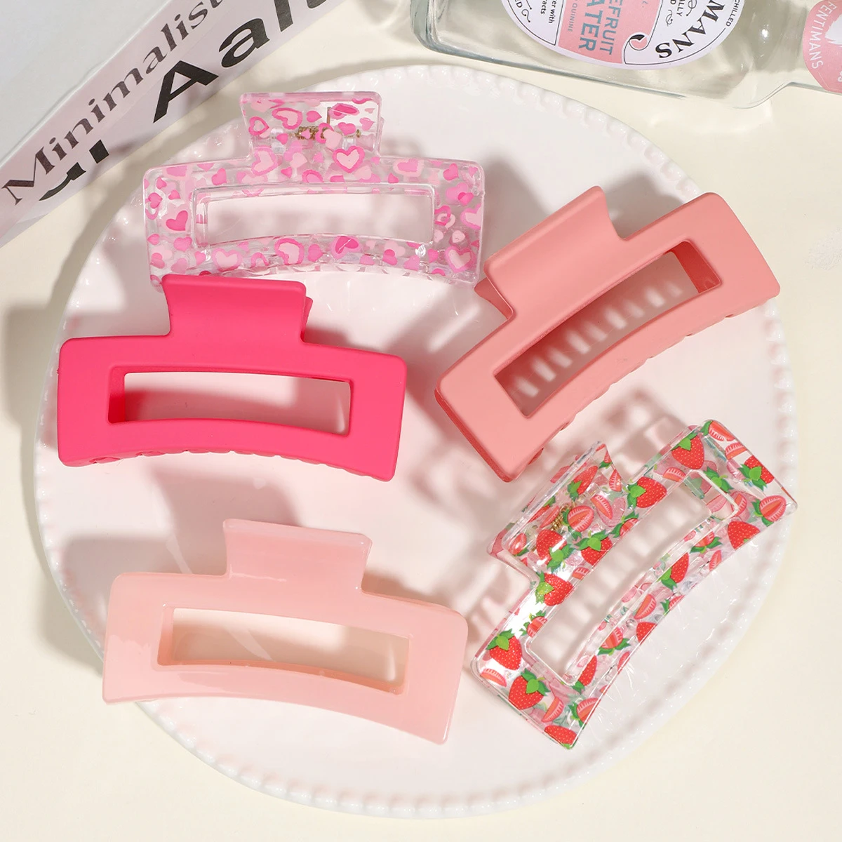 5 قطع (8.5 سم/3.34ni) مشبك مكعب حلو مطبوع بلون الحلوى، مشبك سمك القرش الكوري الصغير الطازج على ظهر الرأس #2