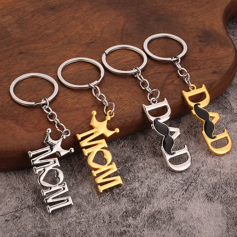Minimalist English Letter Keychain Personalized Fashion Versatile Key Ring Trendy Metal Accessory for Daily Use