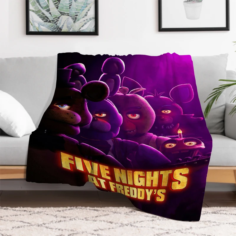 

FNAF Five-nights-At-Freddys Ultimate Group Blanket Throws for Lounge Camping Throw Soft Plaid With Print Portable Throwing Downy